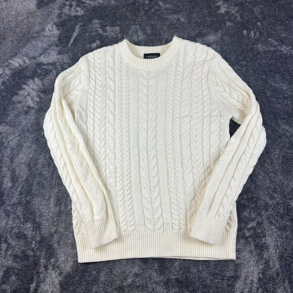 Scotch & Soda Chunky Cable Knit Crewneck Sweater Fisherman Pullover Men's M - Picture 1 of 11